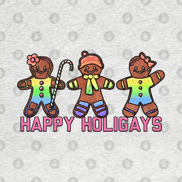 Happy Holigays Rainbow by Art by Veya